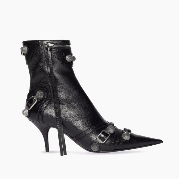 Balenciaga Cagole Black Leather Bootie Size EU 38 US 8 - Picture 1 of 11